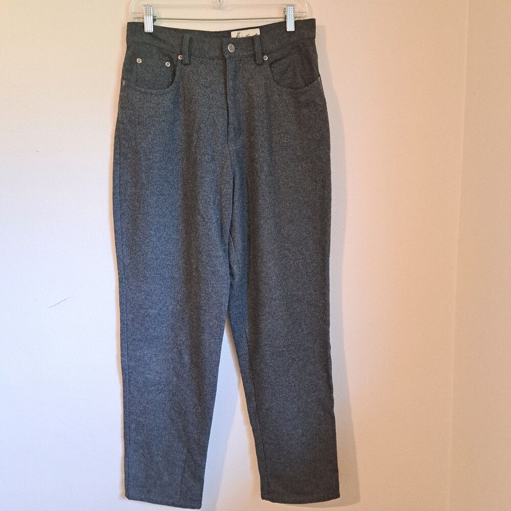 Eddie Bauer Wool Blend Pants Womens 10 Gray Straight Leg Dress Trouser Business
